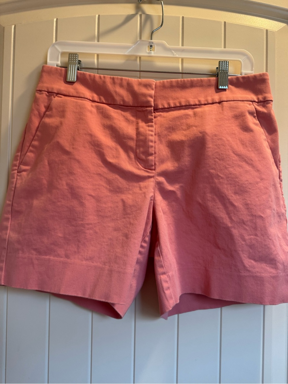 LOFT Pink Coral Midrise Bermuda Shorts